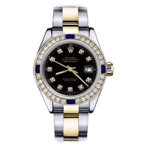 ladies two tone rolex with diamond bezel|rolex diamond bezel replacement.